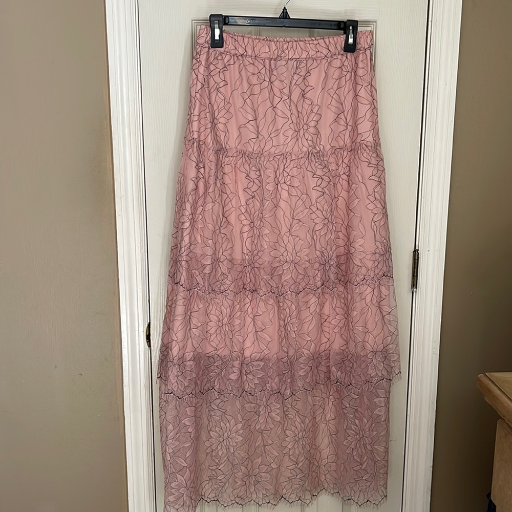 Long lace skirt